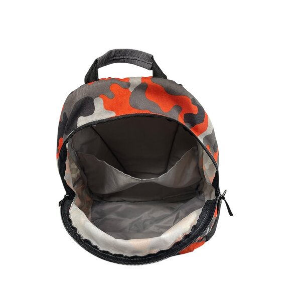 Lands End Camouflage Backpack - Orange/Gray/Black Colorway - Durable 100% Polyes - Picture 2 of 9